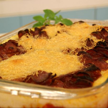 Lasanha de Calabresa e Catupiry