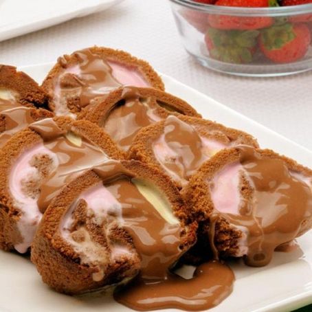 Rocambole rápido de chocolate