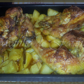 Frango no forno com batatinhas novas