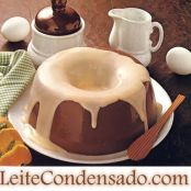 Flan de Chocolate com Creme Inglês