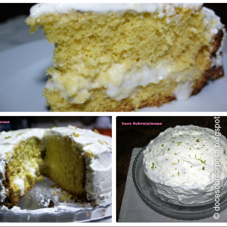 Bolo de Baunilha com Creme de Lima