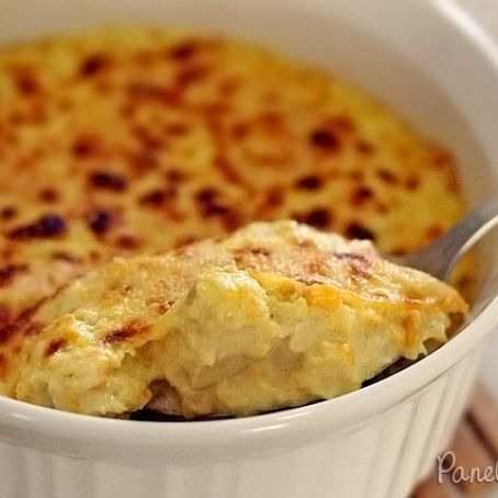 Frango gratinado com creme de milho