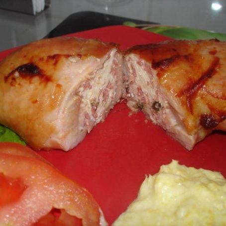 Coxa de frango recheada