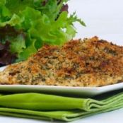 Frango empanado com crosta de ervas