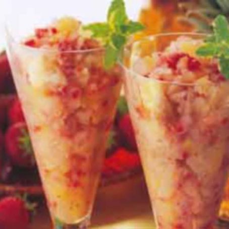 Gelado de Abacaxi e Morango