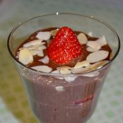 Ganache de chocolate com morango