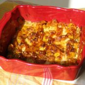 Arroz de forno com queijo gratinado