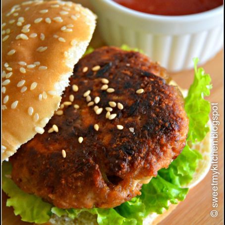 Hamburger de salmão oriental