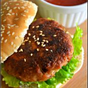 Hamburger de salmão oriental