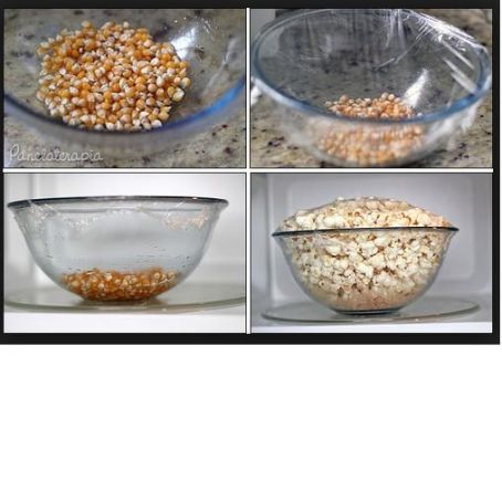 PIPOCA DE MICRO-ONDAS SEM ÓLEO