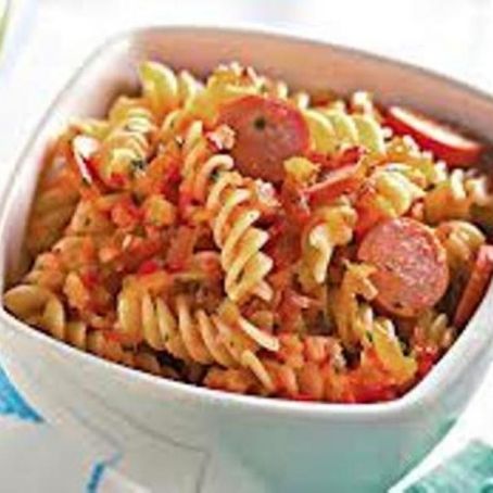 Macarrão com salsicha