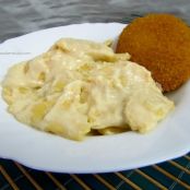 Moho branco com queijo