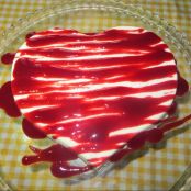 Panna Cotta com cobertura de framboesa