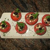 Entrada fresca de tomates recheados - Etapa 1
