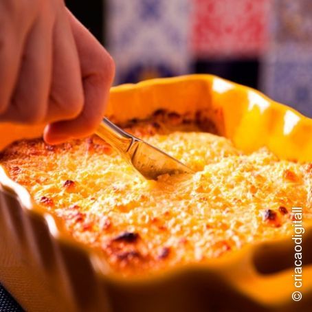 Lasanha de frango com creme de milho