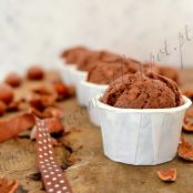 Mini Muffins de chocolate e avelã