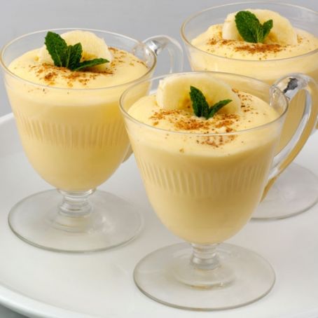 Mousse de abacaxi e hortelã