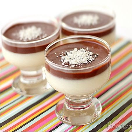 Mousse de Coco com Chocolate