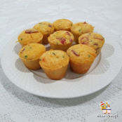 Muffin de salaminho e queijo muçarela