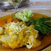 Nhoque de arroz integral com molho abóbora