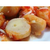 Nhoque recheado com queijo