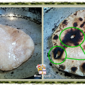 Pão sirio com fermento natural - Etapa 3