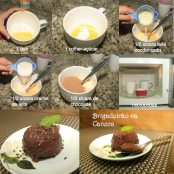 pudim de chocolate na caneca