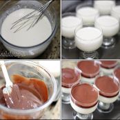 Mousse de Coco com Chocolate - Etapa 1