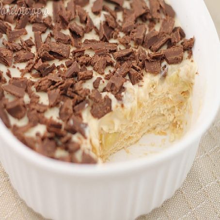Pavê de Banana com Chocolate