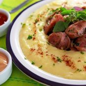 Purê de Mandioca com Calabresa