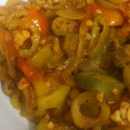 Quiabo com aceto balsâmico