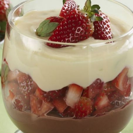 Delícia de morango com choicolate