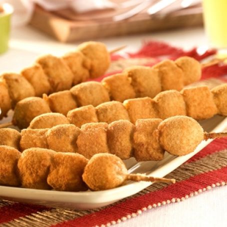 Espetinho crocante de batata