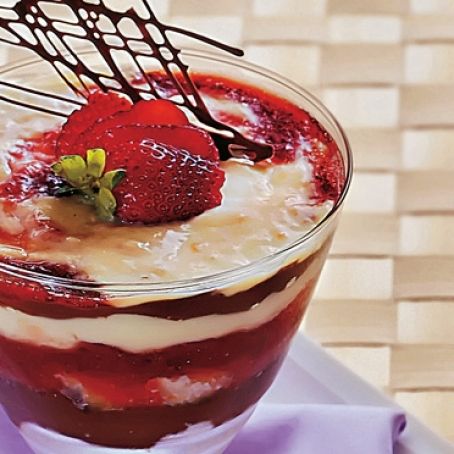 Receitas Pavê cremoso de morango