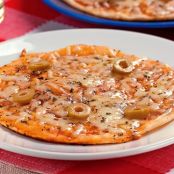 Pizza de mussarela na pressão
