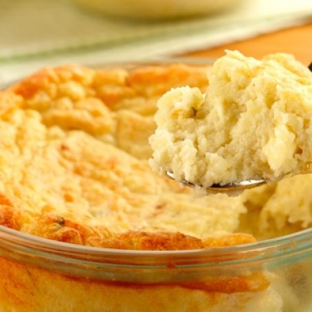 Souflé de batata com queijos