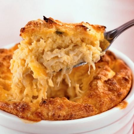 Suflê de frango e milho verde