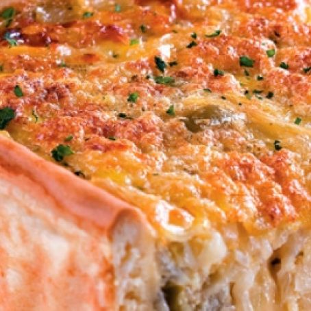 Torta cremosa de cebola