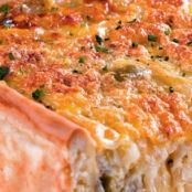 Torta cremosa de cebola