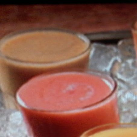 Vitamina de morango com laranja