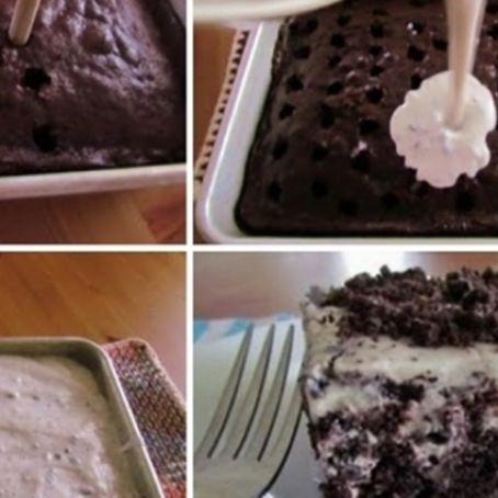 Bolo de Chocolate com Cobertura de Creme de Pudim de verão