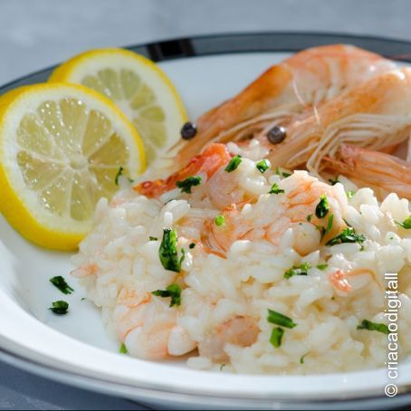 Risoto de camarão