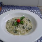 Risoto de espinafre com queijo gorgonzola