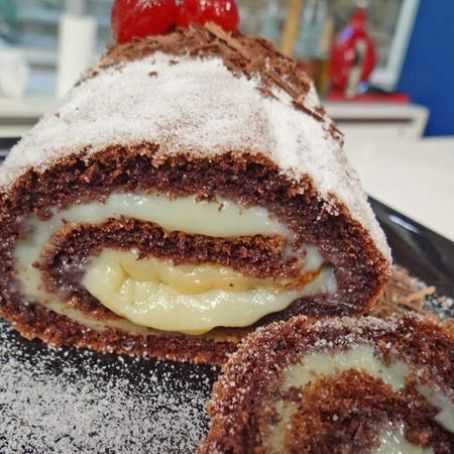 Rocambole de Chocolate Prático