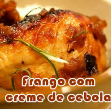 Frango ao creme de cebola e cerveja MJ