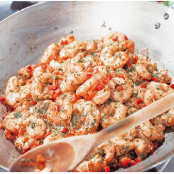 Camarão com molho de limão