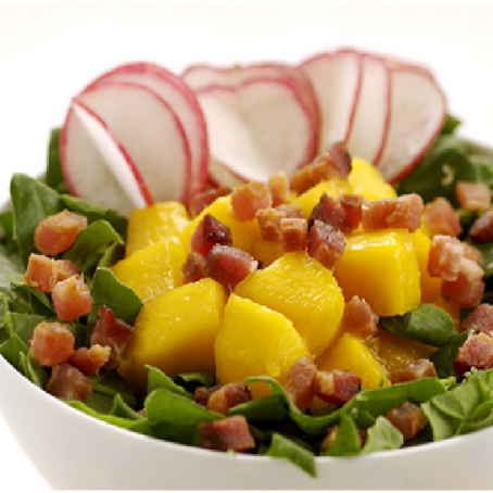 Salada de espinafre com manga