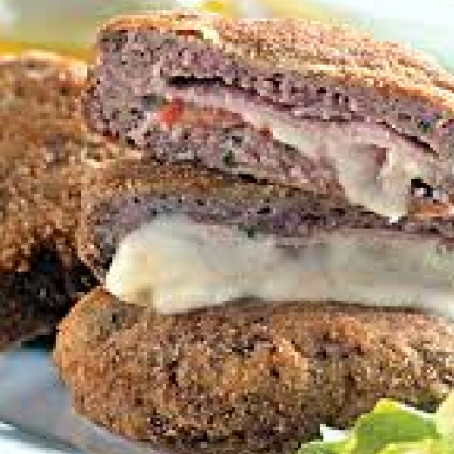 hamburguer recheado assado