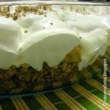 Semifrio de Pêssego e Bolacha