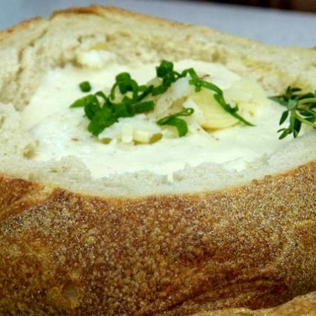 Sopa de Palmito Pupunha no Pão